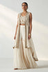 Prisha Ivory Cape Gharara Set